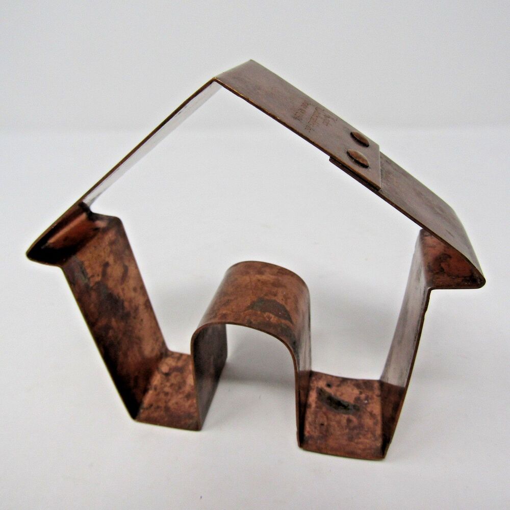 Kitchen Collectibles Copper Cookie Cutter House Home 3.75" x 4.25" Gingerbread